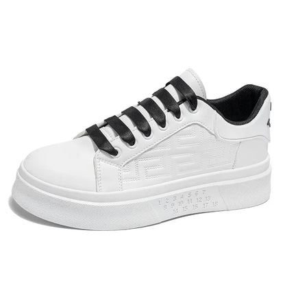 2025 Men’s Trendy Casual Board Shoes Height Increasing Breathable White Sports Shoes for Summer Four Versatile Platform Design
