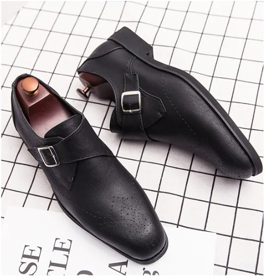 2025 Men’s PU Leather Shoes Short Booties New Autumn Stylish High Top Leather Dress Shoes Casual  Ankle Boots for Men