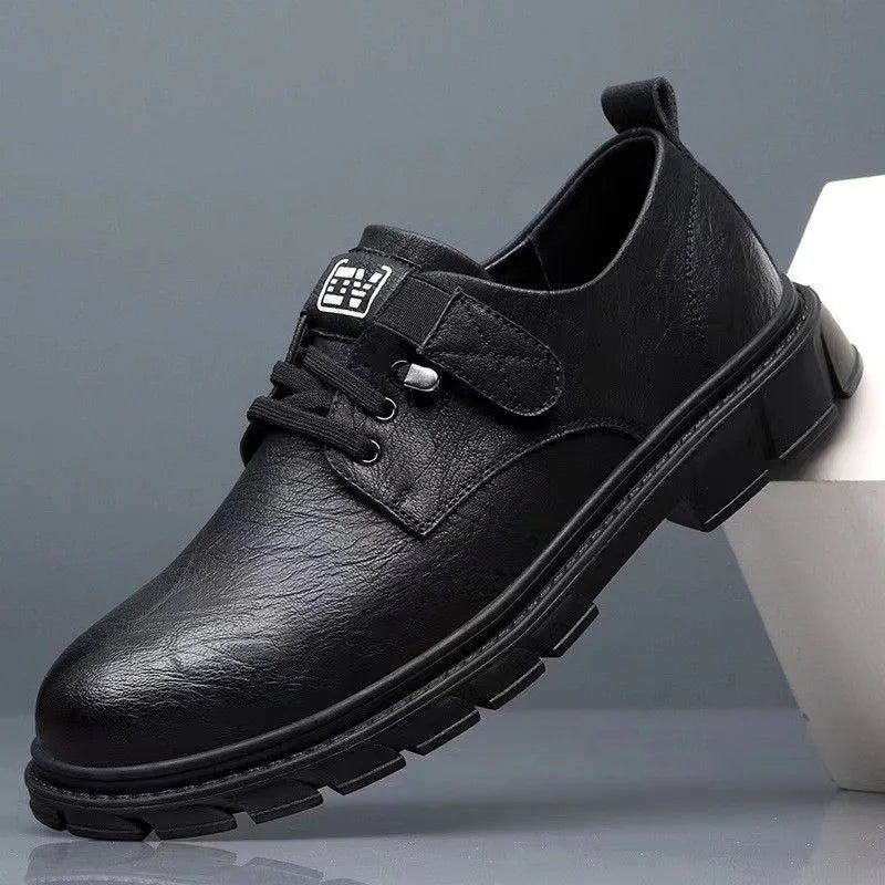New Trend Men’s Leather Shoes Classic High-Quality Cargo Shoes Waterproof Casual Dress Shoes for Male