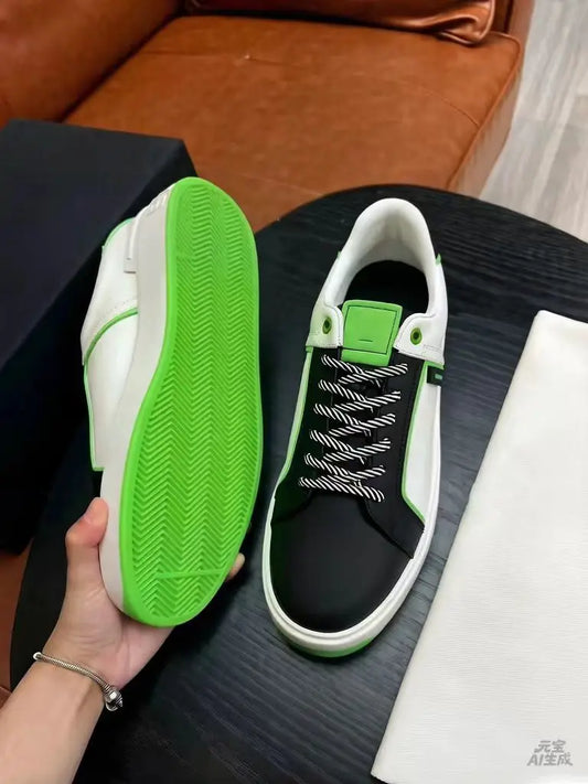 Light Luxury Leather Low Cut Lace up Trendy Shoes, Versatile Casual Shoes