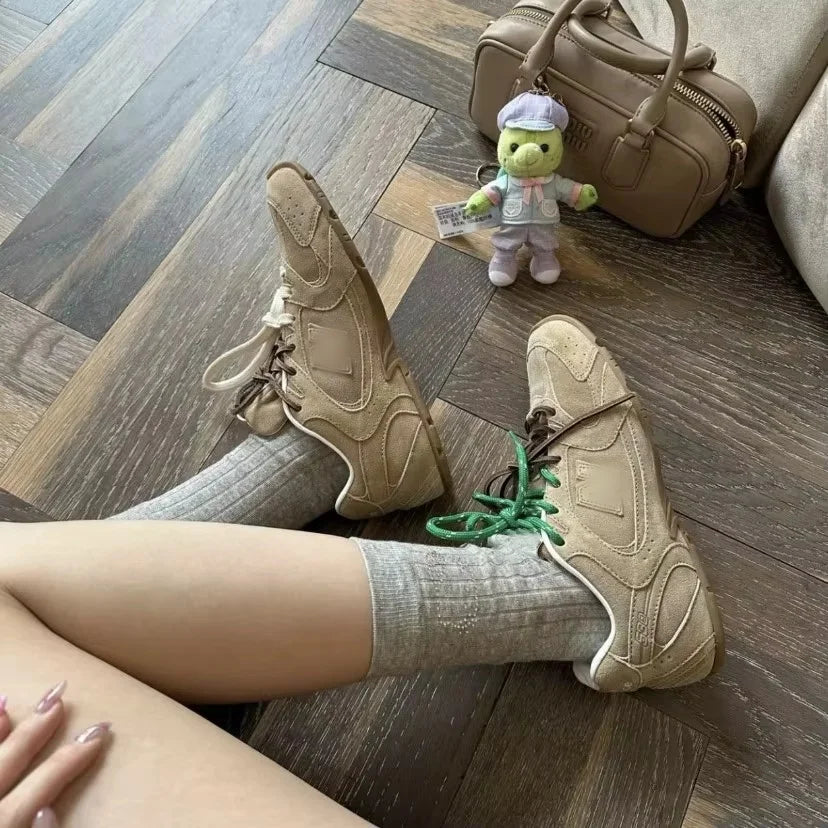 High Quality Designer Two-Color Shoelace Star Model Forrest Gund Training Shoes Versatile Couple Model Mesh Lining for Winter
