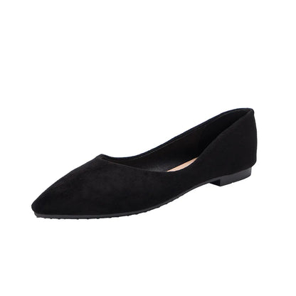 Myway 2025 Autumn Women Flat Shoes  Pointed Toe Flats Comfortable Soft Bottom Casual Shoes for Plus Sizes 41-43