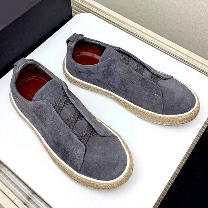 Top Quality Men’s Flat Casual Sneakers, New Style Fashion Brand Designer Luxury Genuine Leather Men’s Resort Casual Shoes