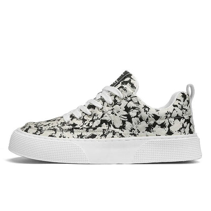 2025 New Innovation Men’s Casual Sneakers Comfortable Thick Sole Slip-On Canvas Shoes with Fashion Print for Everyday Wear