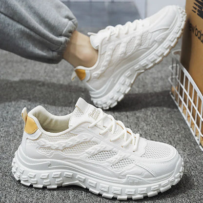 High Quality Men’s Sneakers Casual Sport Shoes Trendy Design with Non-Slip Thick Sole Stylish Sneakers for Men