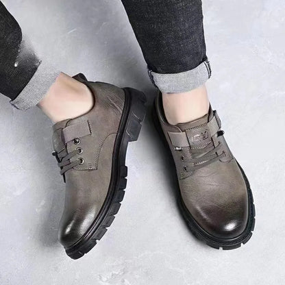 New Trend Men’s Leather Shoes Classic High-Quality Cargo Shoes Waterproof Casual Dress Shoes for Male