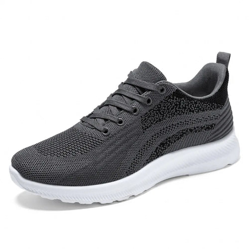 New Men’s Running Shoes Lightweight Lace up Slip on Casual Sneakers Elastic Comfortable Sports Shoes for Running and Daily Wear