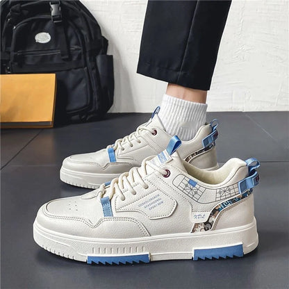 2025 New Trend Men’s Casual Sneakers Low-Top Leather Soccer Shoes for Teenager Stylish Sports Comfortable Basketball Shoes