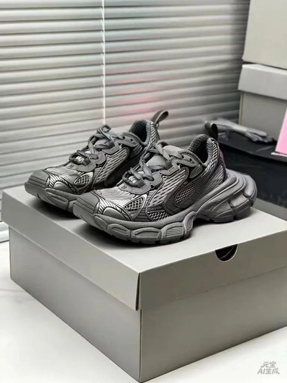 Retro Vintage Thick Sole Height Increasing Lightweight and Breathable Running Shoes