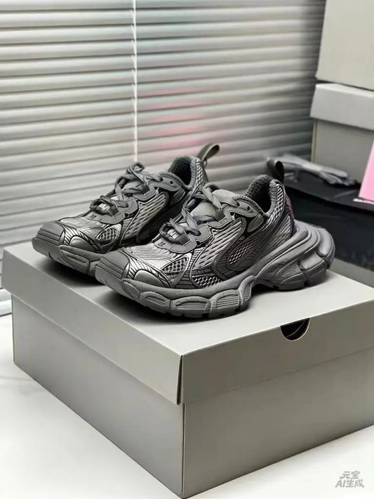 Retro Vintage Thick Sole Height Increasing Lightweight and Breathable Running Shoes