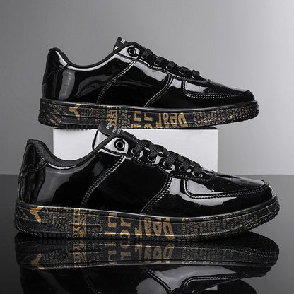 Fashionable Unisex Glossy Sports Shoes – Classic Walking Style Men’s Casual Footwear