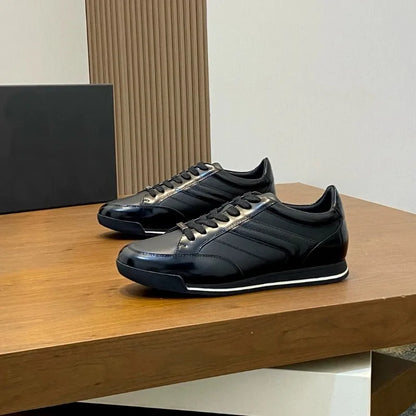 Men Shoes Flat-bottomed Men’s Low Top Casual Shoes Genuine Leather Cowhide Lace Up Sports Shoes All Season Shoes
