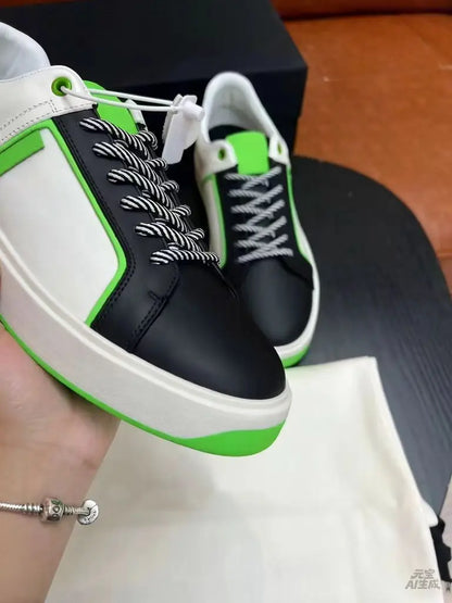 Light Luxury Leather Low Cut Lace up Trendy Shoes, Versatile Casual Shoes