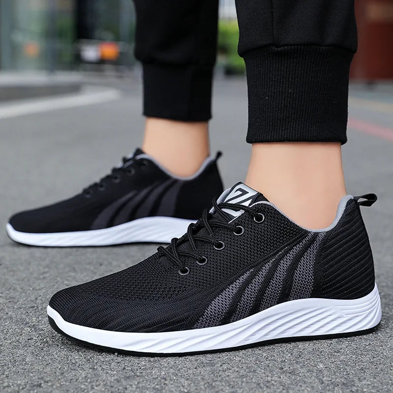 Men’s Running Shoes Lightweight Breathable Fashion Trendy Korean Style Lace-Up Casual Sneakers for Men Running Shoes for Men