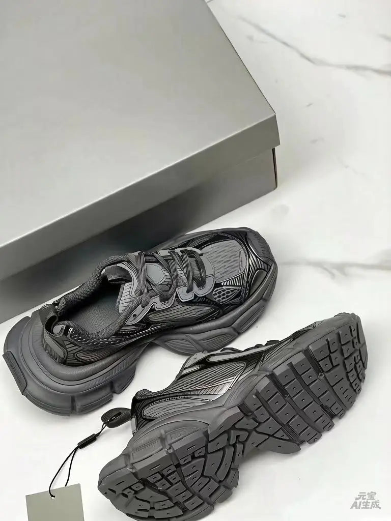 Retro Vintage Thick Sole Height Increasing Lightweight and Breathable Running Shoes