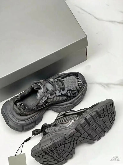 Retro Vintage Thick Sole Height Increasing Lightweight and Breathable Running Shoes