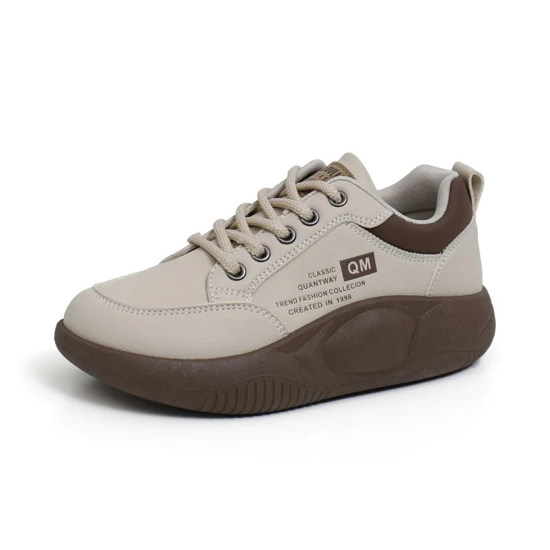 Hot Selling Women Sneaker Spring Popular Casual Running Shoes Thick Sole Height Increase Comfortable Loose Round Toe