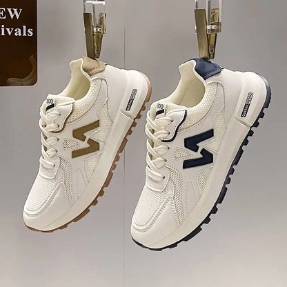2025 Spring Women’s Sneakers Lightweight Casual Running Shoes Slip Resistant Soft Sole Versatile Sneakers for Daily Wear