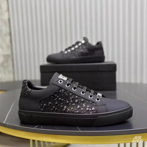 Spring New Light Luxury Versatile White Shoes, Leather Casual Shoes, Flat Shoes, Men’s Board Shoes