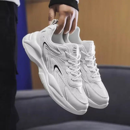 2025 New Design Men’s Sneaker Breathable Thick-Soled Sport Shoes Comfortable Elastic Sole Athletic Shoes for Daily Wear