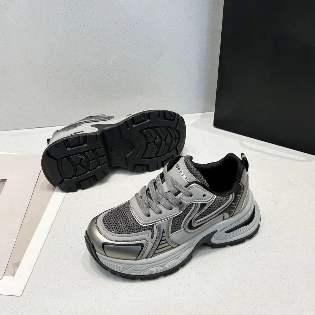 2025 New Women’s Clunky Sneakers Thick Sole Non Slip Sneakers for Running Gym and Casual Wear
