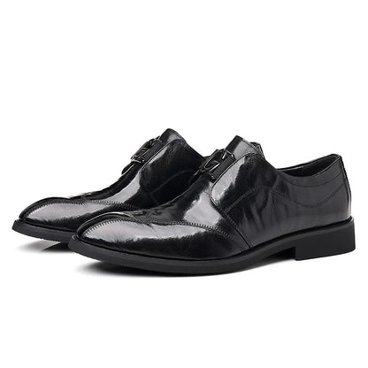 2025 Men’s Leather Dress Shoes Handmade Business Formal Genuine Leather British Casual Slip on High-End Men’s Loafers
