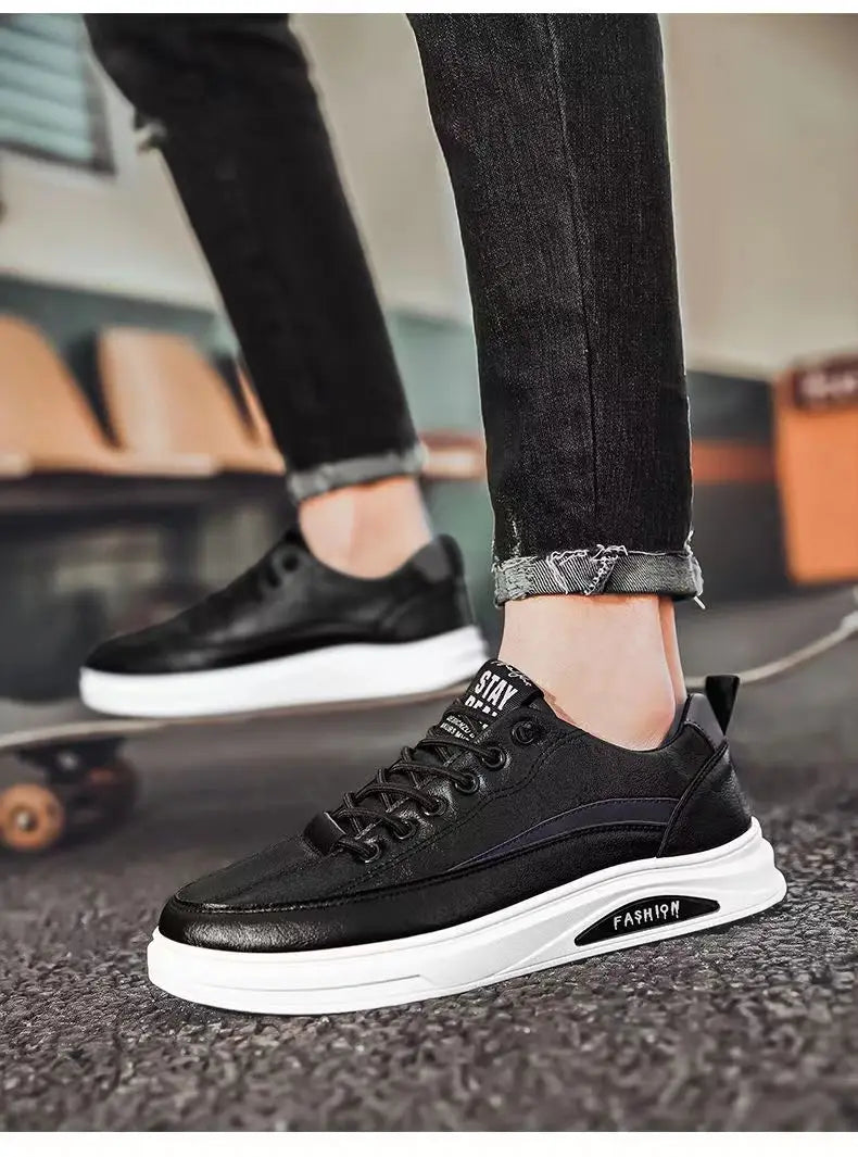 High Quality Men’s Casual Shoes Flat White Sports Shoes Affordable Sneakers Trendy Slip-On Athletic Shoes for Men