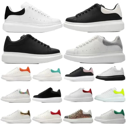 Alexanderes University High Quality Lace-Up Walking Shoes Men Women McQueenes Designer Shoes Spring Summer Autumn Winter