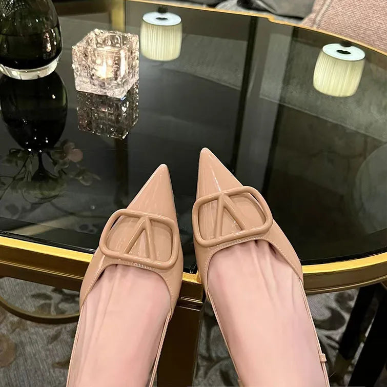 2025 Womens Pointed Toe Minimalist High Heels , Nude Color Premium Summer Sandals, High Quality and Affordable Stiletto Heels