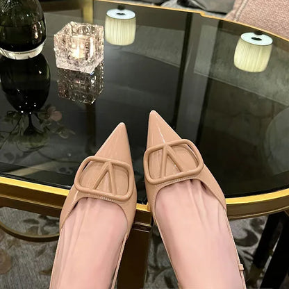 2025 Womens Pointed Toe Minimalist High Heels , Nude Color Premium Summer Sandals, High Quality and Affordable Stiletto Heels