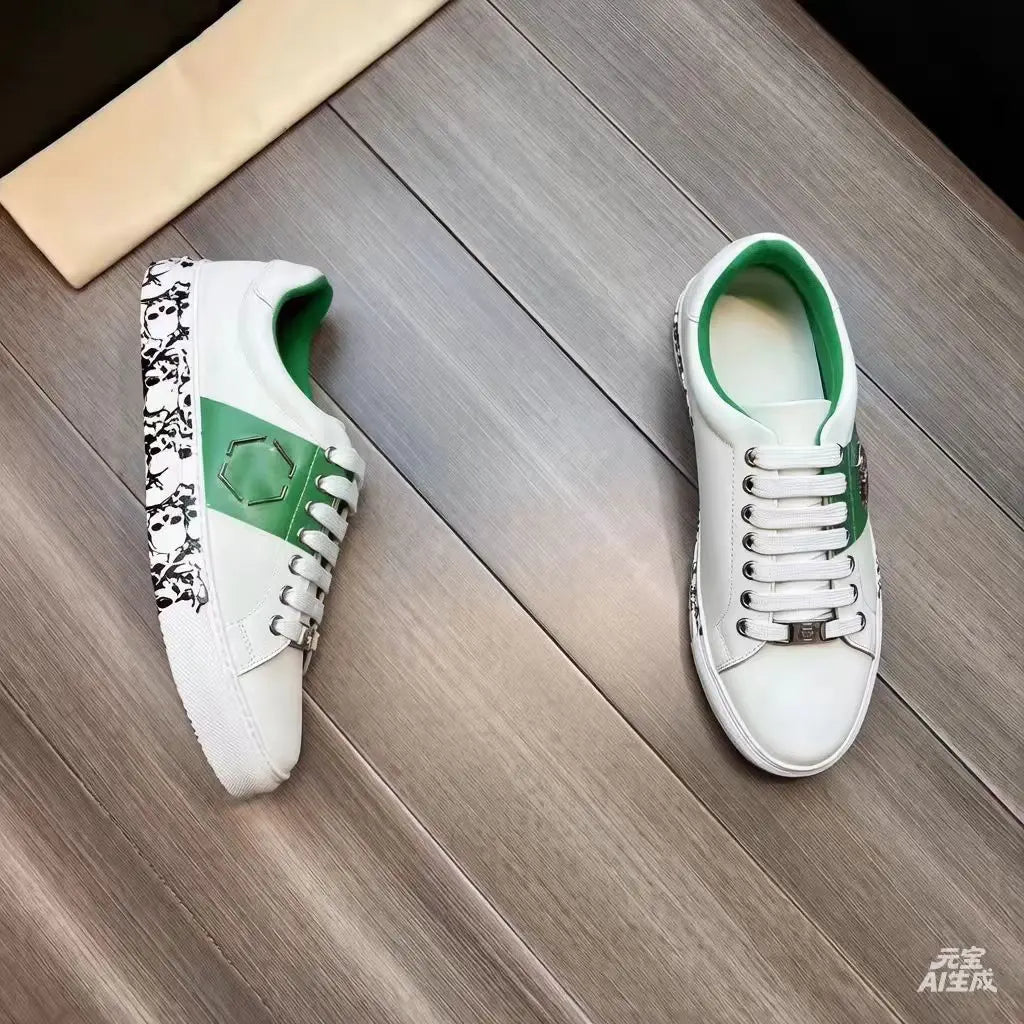Original Luxury Genuine Leather Fashionable Versatile Breathable Casual Sports Shoes Board Shoes