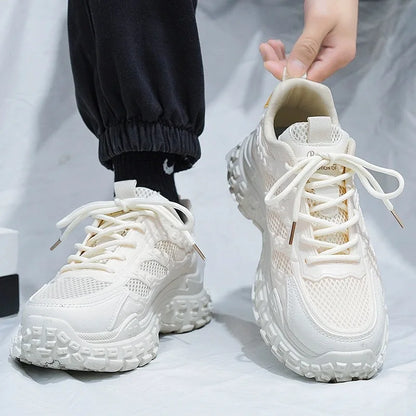 High Quality Men’s Sneakers Casual Sport Shoes Trendy Design with Non-Slip Thick Sole Stylish Sneakers for Men
