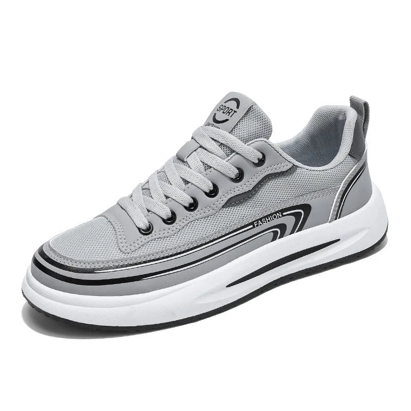 Direct Sales Men’s Casual Sneakers Breathable Mesh Upper for Walking Style Shoes Thick Sole Trainer for Youngster