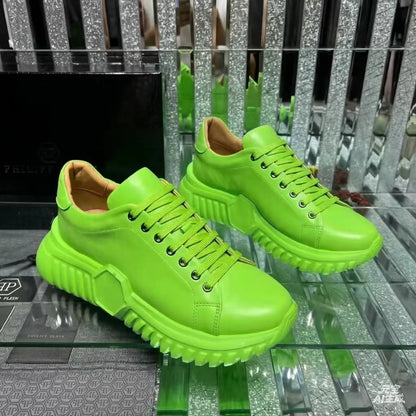 Breathable and odor proof leather casual soft sole shock-absorbing running shoes, outdoor versatile shoes for men