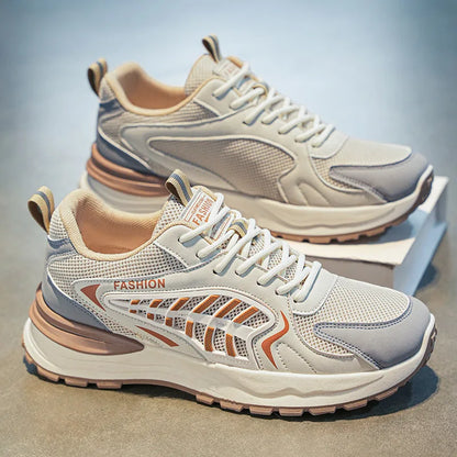 Men’s Sneaker Thick Sole Basketball Shoes Breathable Mesh Sports Shoes New Autumn Style Korean Fashion for Running