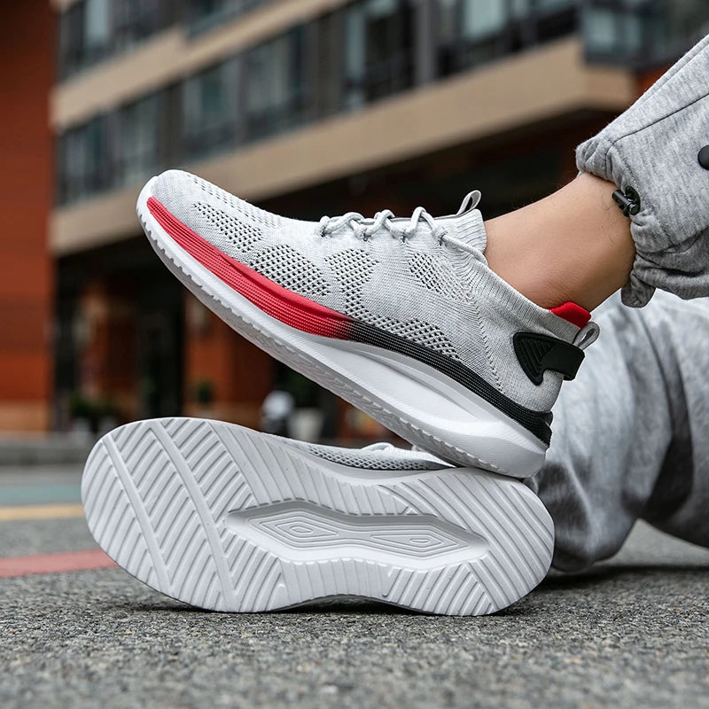 Wholesale Men’s Breathable Casual Running Sports Shoes New Fashion Comfortable Sneakers New Style Walking Shoes Lace-up 2025