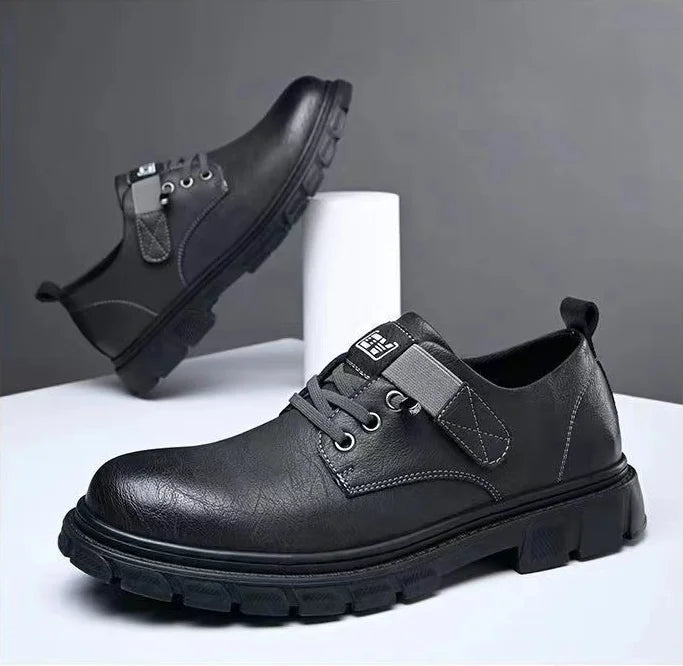 New Trend Men’s Leather Shoes Classic High-Quality Cargo Shoes Waterproof Casual Dress Shoes for Male