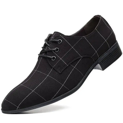 2025 Hot Selling Men’s Dress Shoes Casual Canvas Leather Shoes Minimalist Gentleman Suit Shoes for Party or Wedding