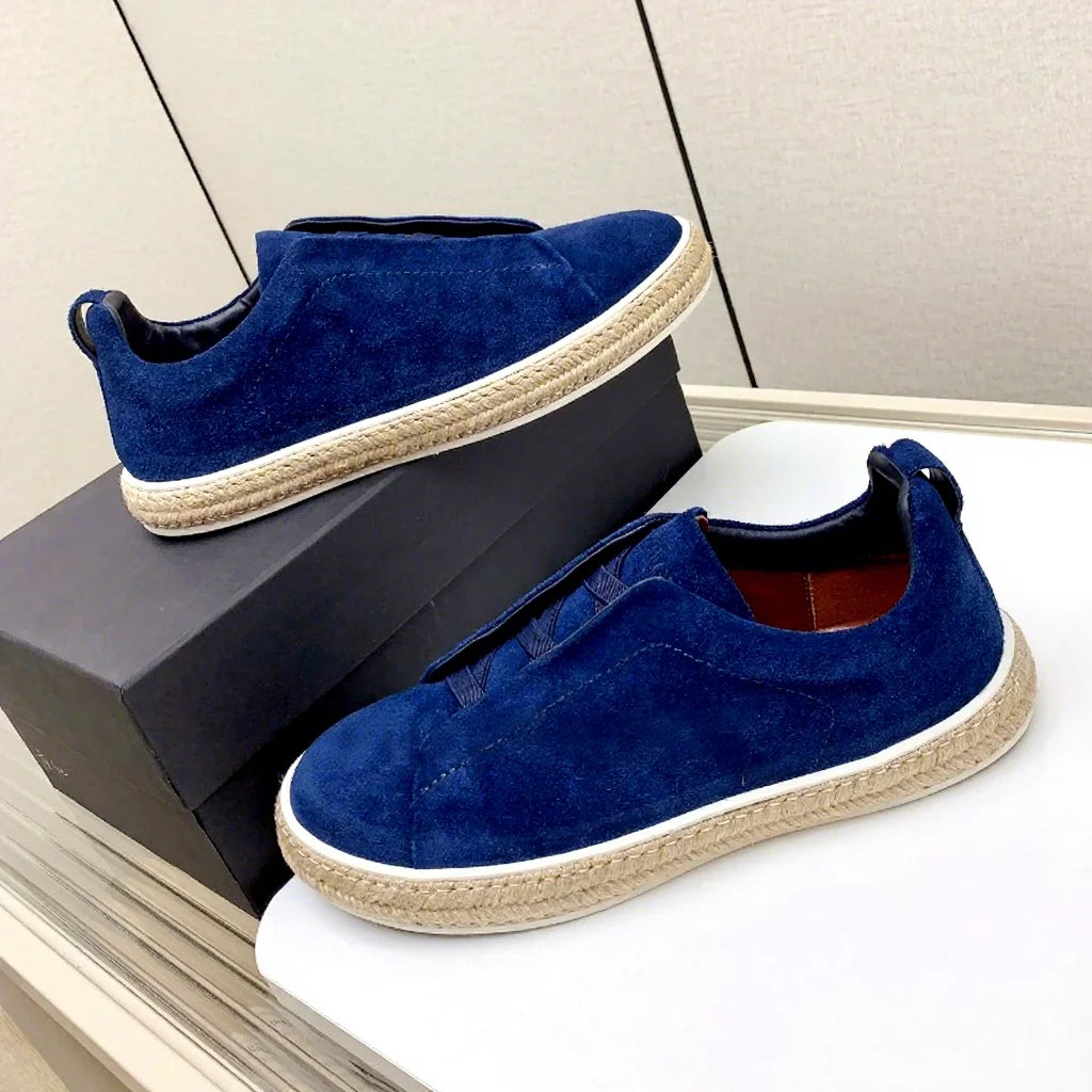 Top Quality Men’s Flat Casual Sneakers, New Style Fashion Brand Designer Luxury Genuine Leather Men’s Resort Casual Shoes