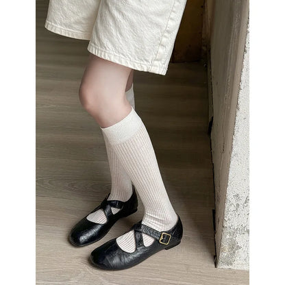 Comfortable Flat Round Toe Cross Strap Ballet Shoes for Women – High-Quality Casual Slip-On Flats with Great Value