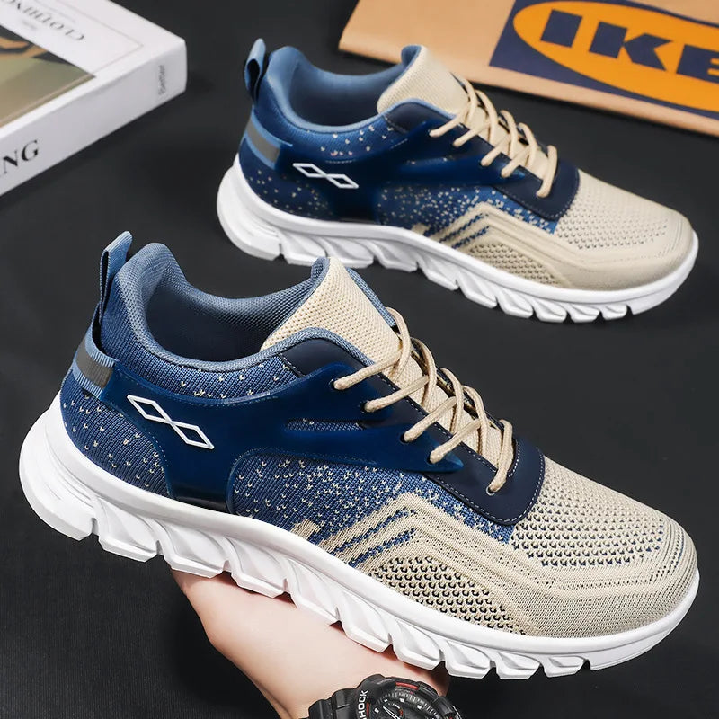 2025 Men’s Running Shoes Soft Sole Breathable Casual Sneakers Fashionable Slip on Sports Shoes for Men