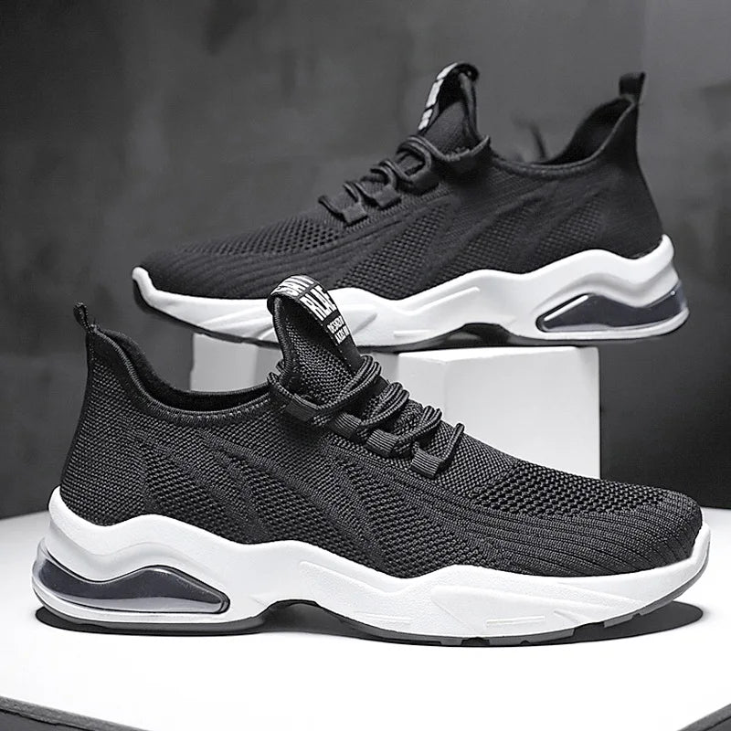 Myway New Men’s Casual Sports Sneakers Thick Sole Trendy Lifestyle Shoes Lace-Up Running Gym Jogging Footwear for Men