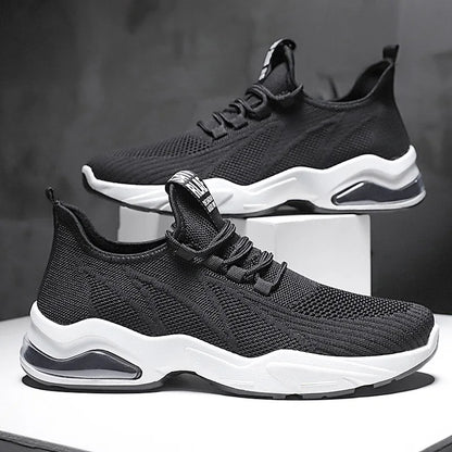 Myway New Men’s Casual Sports Sneakers Thick Sole Trendy Lifestyle Shoes Lace-Up Running Gym Jogging Footwear for Men
