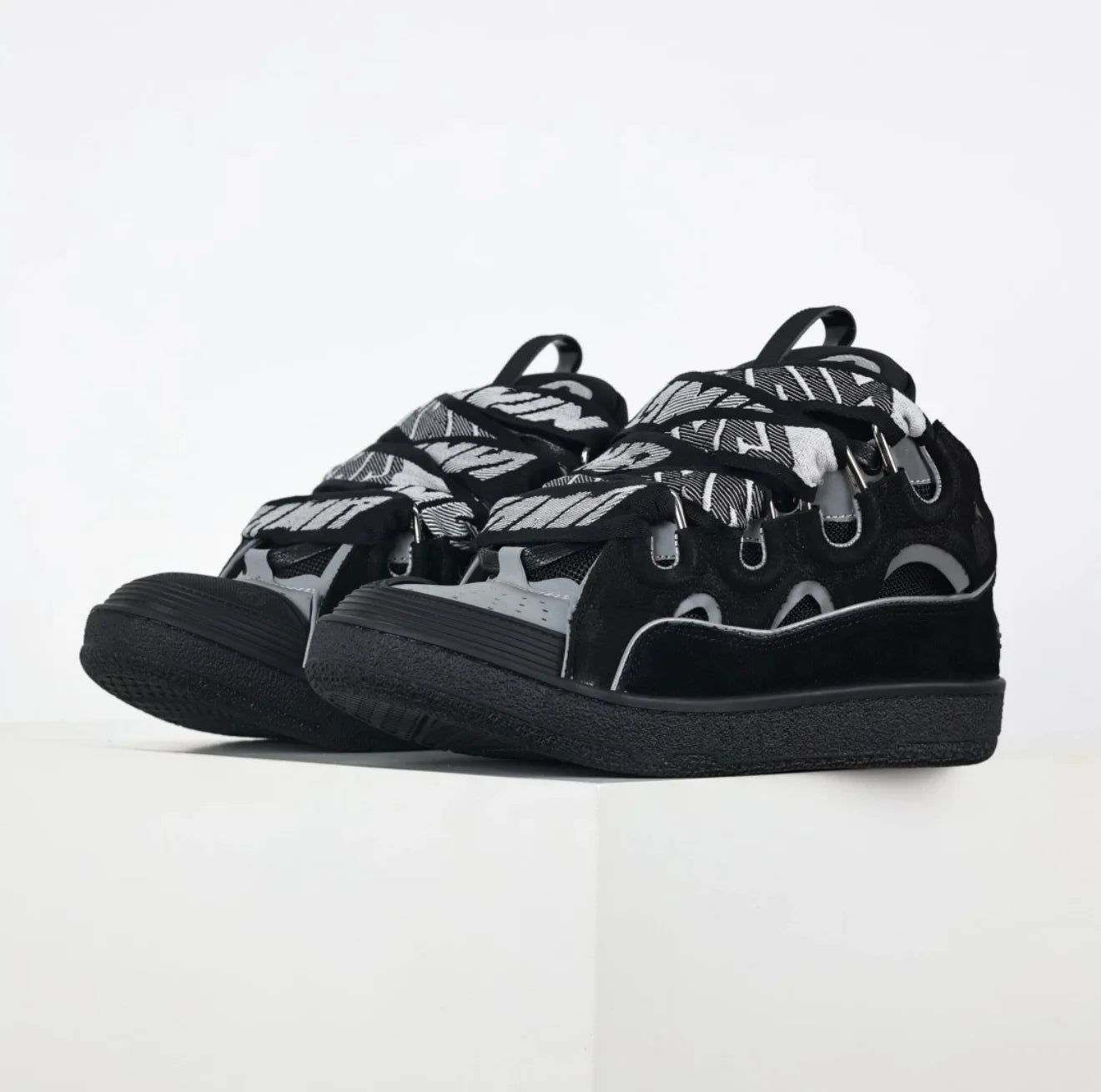 Genuine Leather Unisex Retro Trendy Brand Sneakers Thick Bottom Lace-Up Dad Shoes with Cowhide Mesh Lining Wholesale