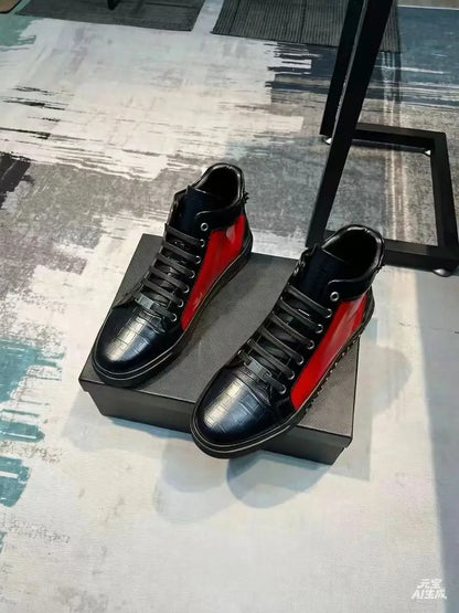 Luxurious original leather breathable willow nail casual board men’s shoes