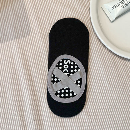 Women Summer Thin Cotton No Show Socks, Non Slip Grip Floor Socks for Yoga Pilates Fitness Workout
