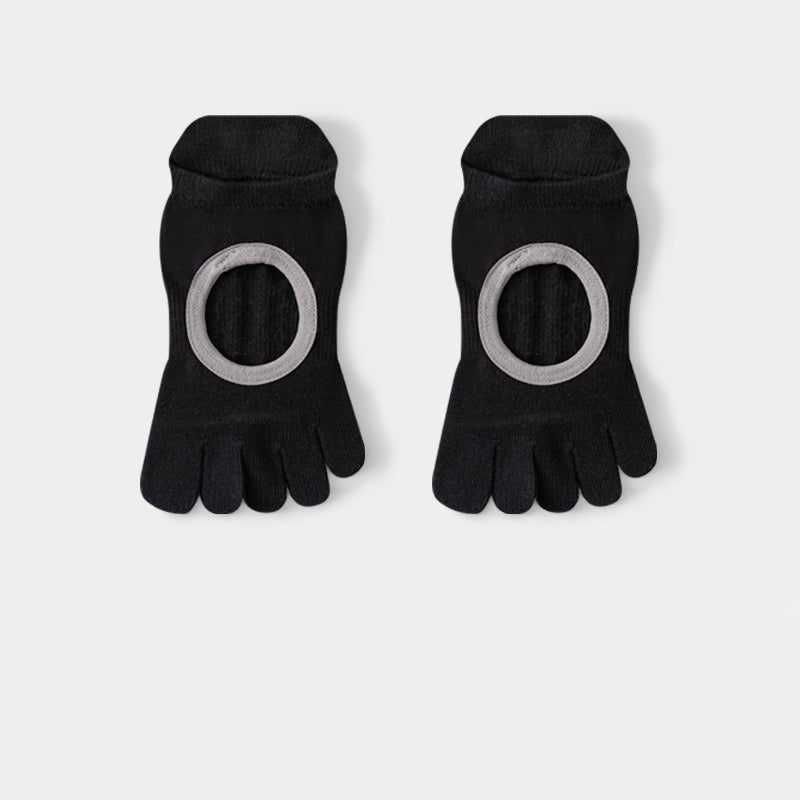 Summer Thin Cotton Five-Toe Non-Slip Socks, Breathable Invisible Split Toe Workout Socks for Yoga & Pilates