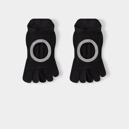 Summer Thin Cotton Five-Toe Non-Slip Socks, Breathable Invisible Split Toe Workout Socks for Yoga & Pilates