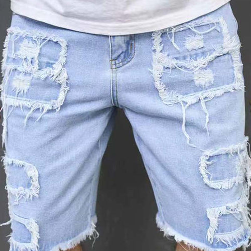 🩳 Men's Ripped Denim Shorts – Bold Street Style & Summer Comfort 🌞🧵