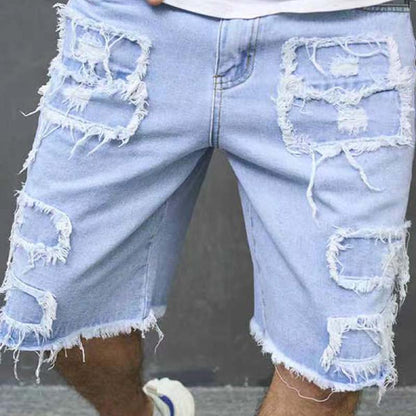 🩳 Men's Ripped Denim Shorts – Bold Street Style & Summer Comfort 🌞🧵